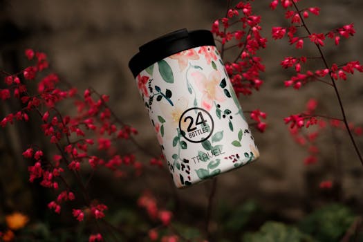 colorful garden using recycled materials