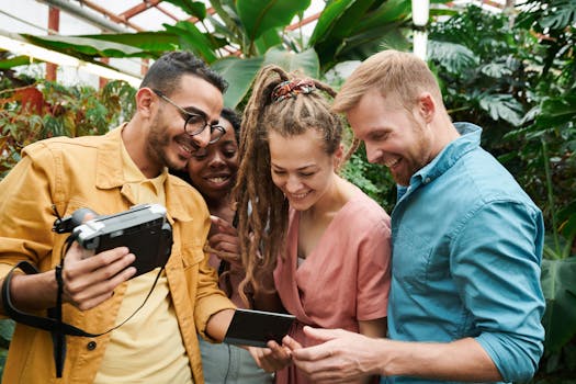 rooftop garden with diverse plants